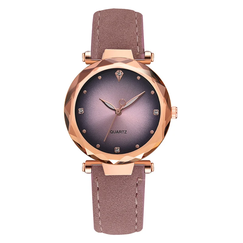 Новые модные женские часы-браслет кожаные Наручные часы женские повседневные платья женские кварцевые женские часы для женщин Montre Femme - Цвет: pink
