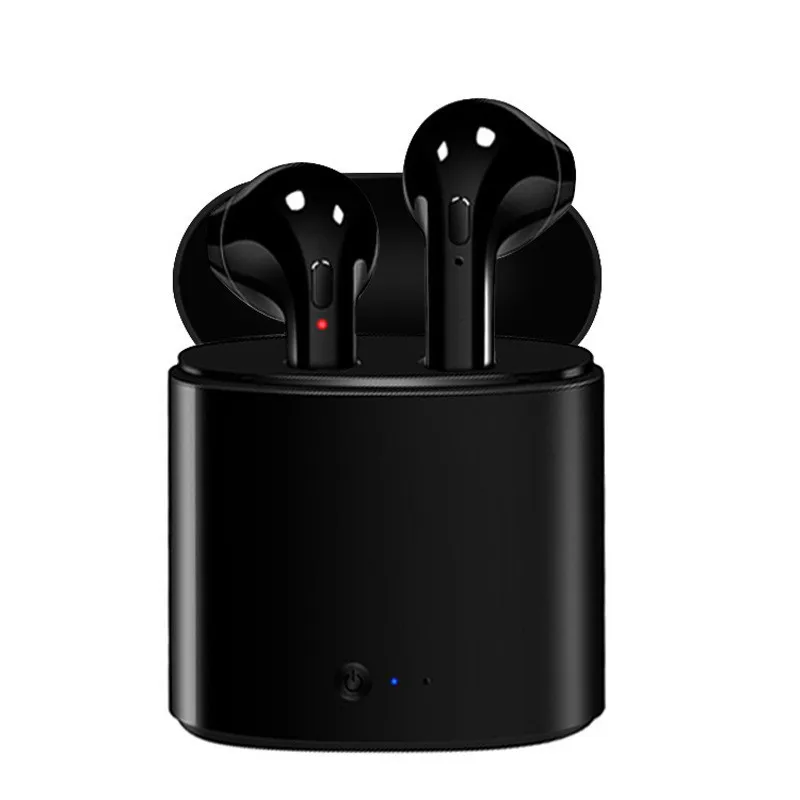 New Mini i7s TWS Wireless Bluetooth Earphone Stereo Earbud Headset With Mic Charging Box For Smart phone Earbuds Earpieces i7s - Цвет: Черный