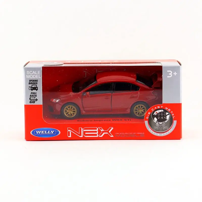 Welly литая металлическая модель/Масштаб 1:36/Subaru Impreza WRX STI Игрушечная