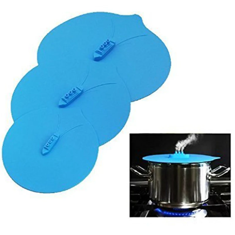 Silicone Suction Lids Food Covers Bowl Covers Boil Over Safeguard Spill Stopper Cover for Microwaves, Pots, Pans, Mugs and Con