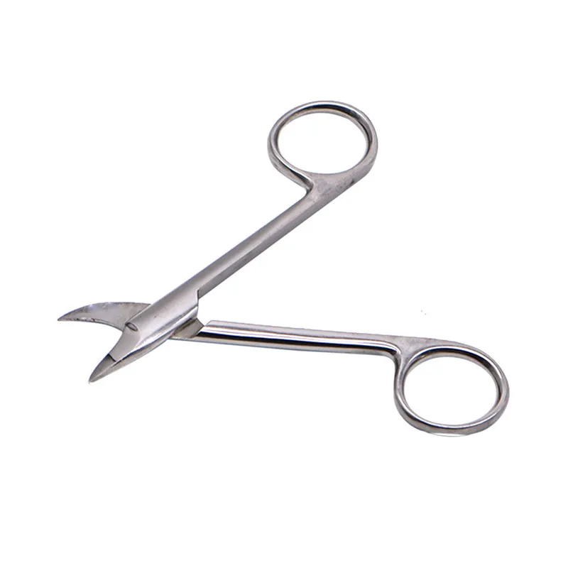 Tesoura de Coroa de Metal Filamentos de Ligação Tesoura de Corte Inoxidável Tesoura Dental Curvo - Cabeça Reta Ortodôntica Ferramentas Aço 8 Tesoura de coroa de metal aço inoxidável