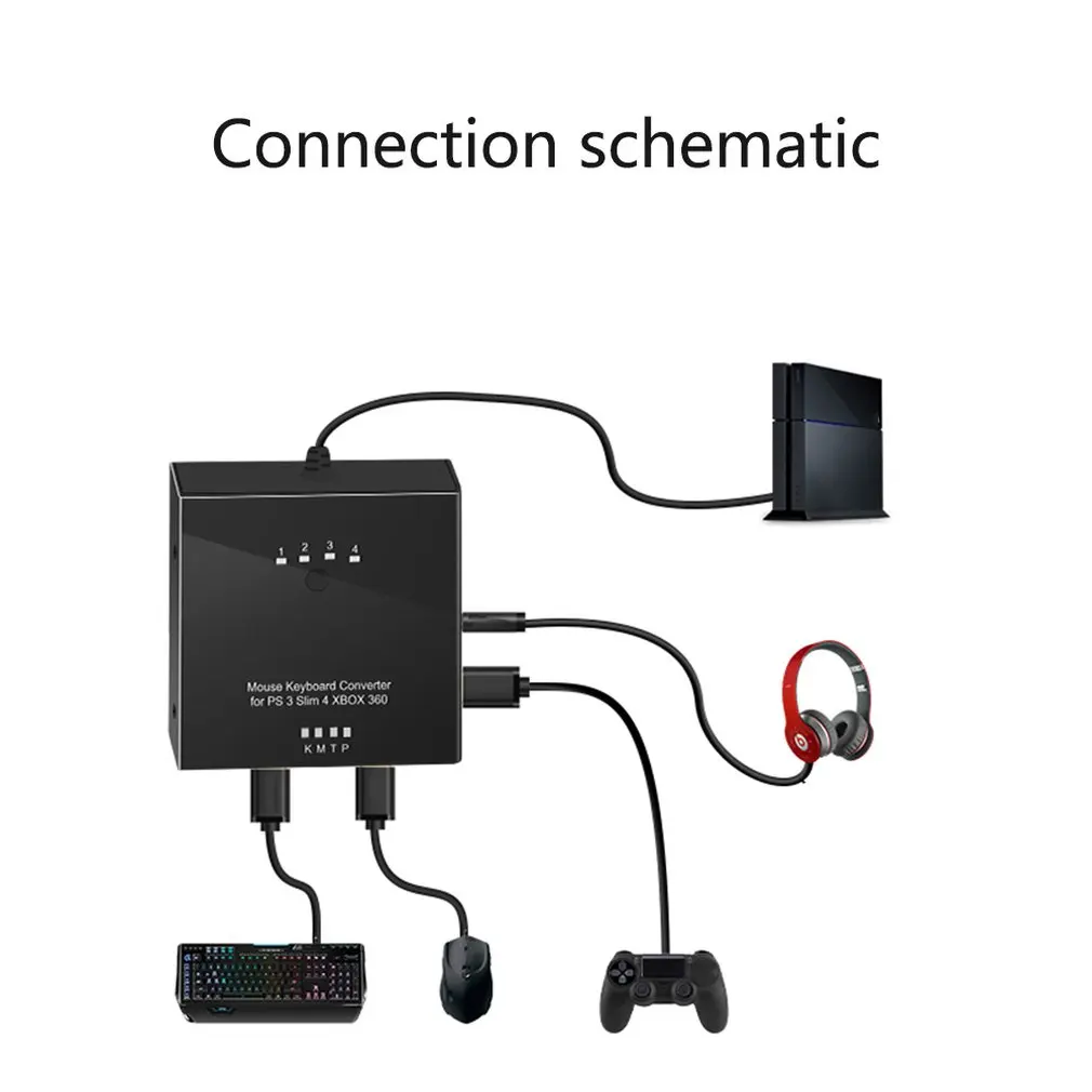 

Games Accessories Gamepads Mouse and Keyboard Converter Adapter for PS4/PS3/XBOXONE/XBOX 360/Switch Game Control