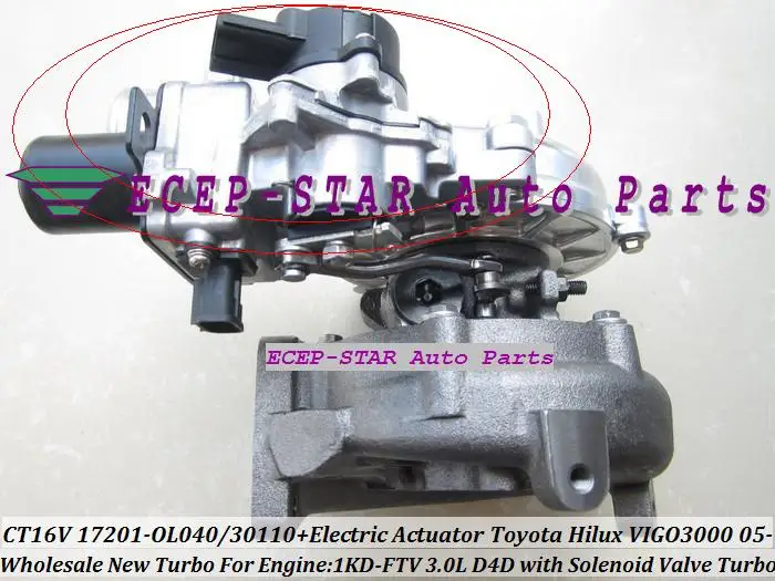 Электрический привод Turbo CT16V 17201 OL040 17201OL040 30110 для TOYOTA HILUX SW4 Landcruiser D4D 1KD FTV 3.0L