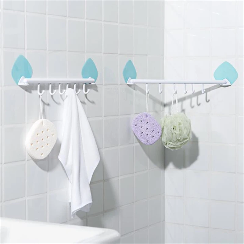 

Multi-function Hooks Wall Hook Strong Suction Cup Sucker Hanger Kitchen Bathroom Adhesive Towel Shelf Cabinets Storage Rack