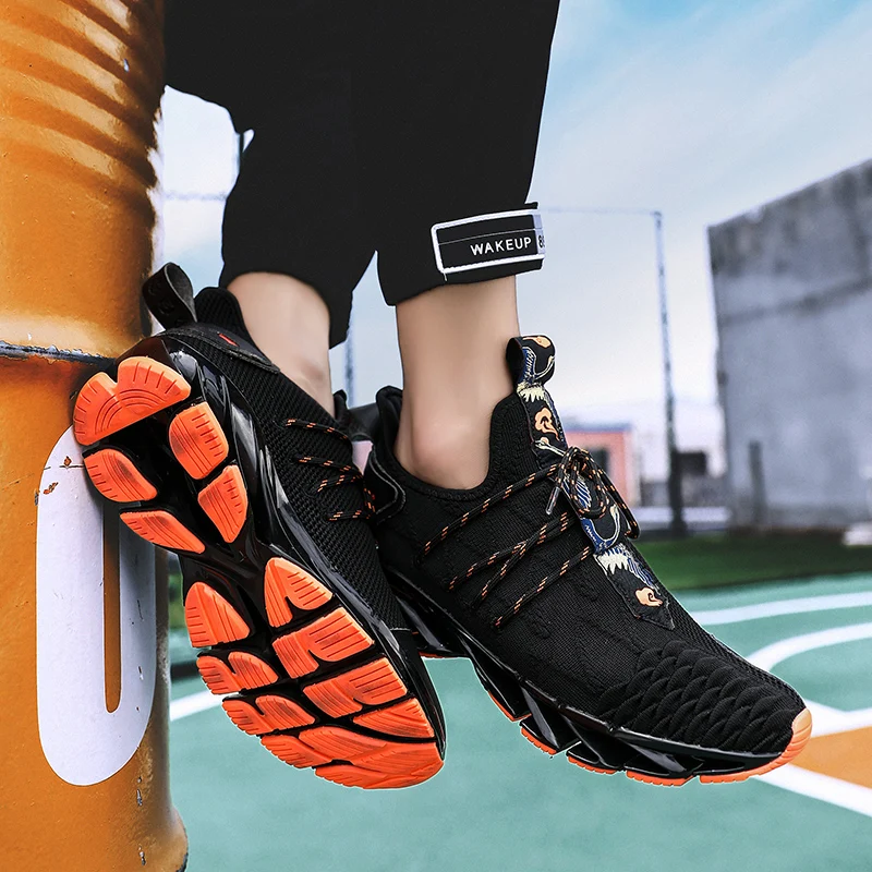 Hemmyi/2019; дизайнерские Нескользящие кроссовки из ТПУ; спортивная обувь высокого качества; мягкие беговые кроссовки; цвет черный, белый