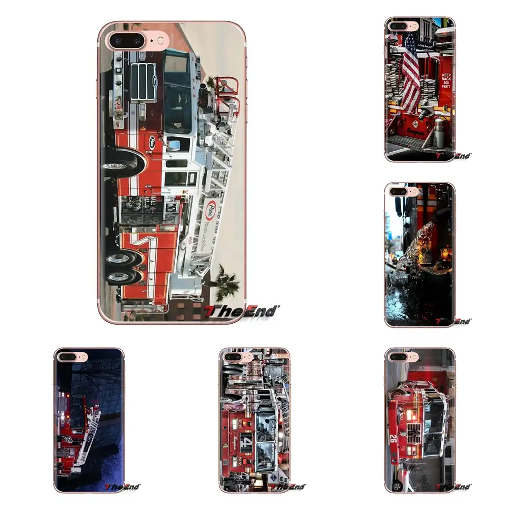 Для Xiaomi Redmi 4A S2 Note 3 3S 4 4X 5 Plus 6 7 6A Pro Pocophone F1 firetrucks pictures Fire Truck мягкий прозрачный