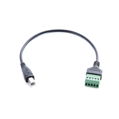 Штекер USB 2 0 B на 5 контактный винт с защитной паяльной клеммой адаптер
