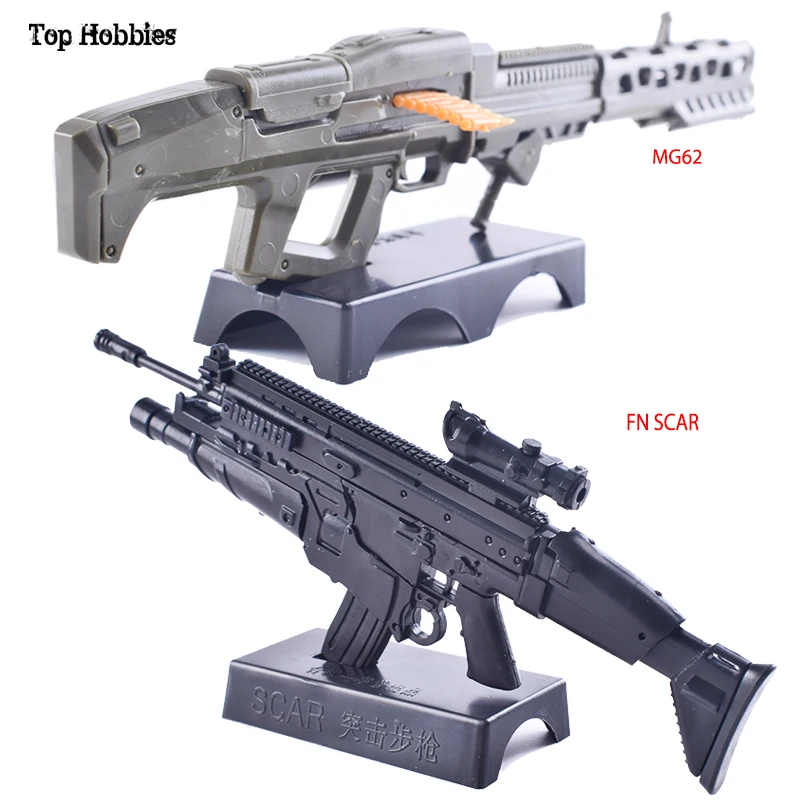 

2PCS/Set 1:6 FN Scar+MG62 Machine Gun Model 1/6 Soldier Weapon Accessories f 12" Soldier Action Figure Assembled Pistol Toy