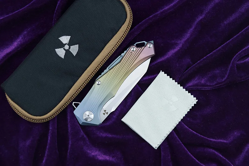 Складной нож LEMIFSHE JK3287 D2 со стальным лезвием титановая ручка карманный кухонный