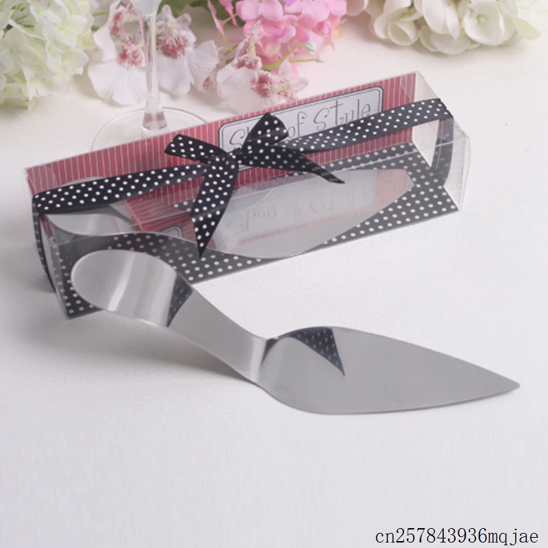 

50pcs High Heel Cake Shovel Cake Server Wedding Favors Party Giveaway for Guest Stainless Steel