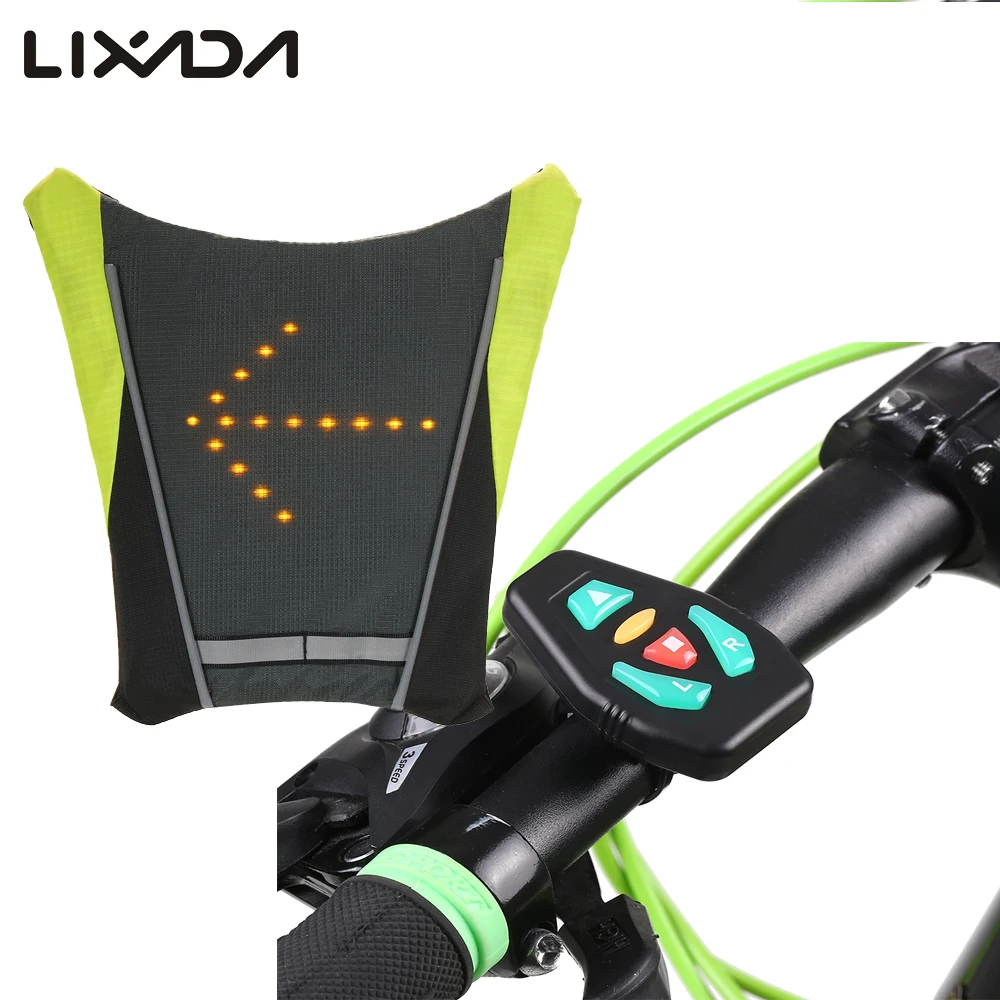 Lixada USB Cycling Bicycle Reflective Vest Bike Backpack