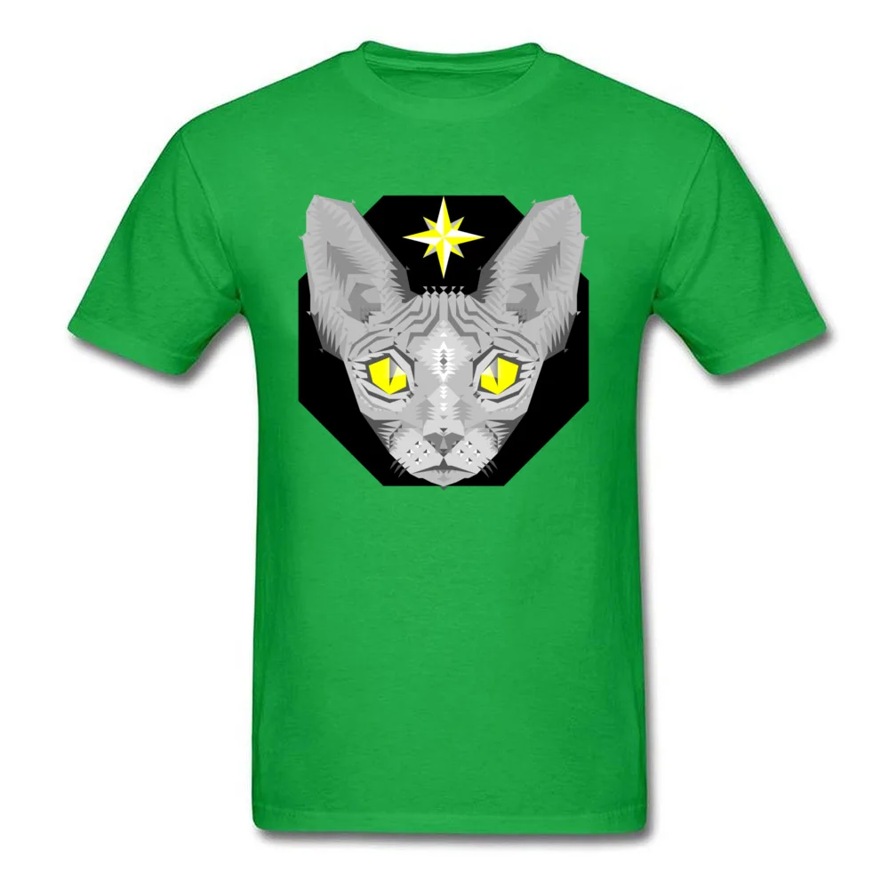 Geometric Sphynx Cat_green