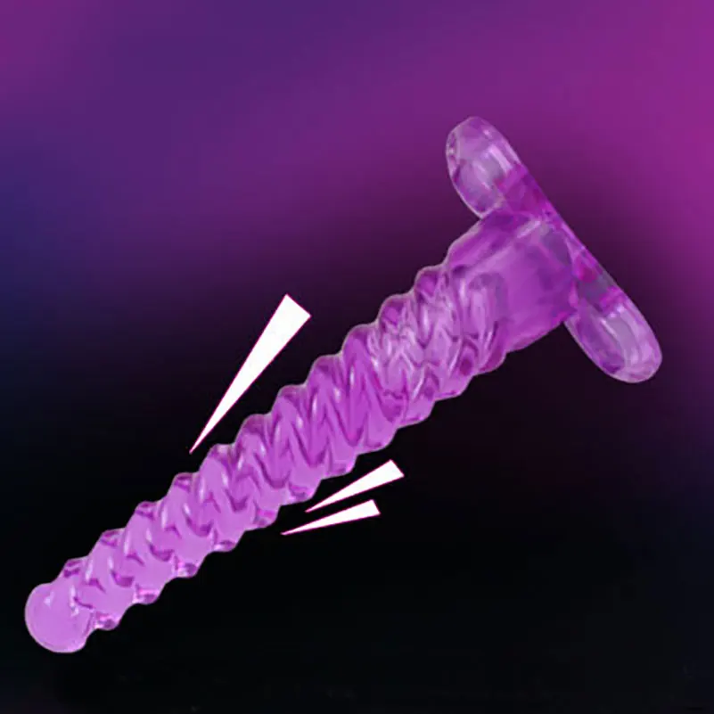hh006Jelly Rancher Rippled Pleasure Butt Plug anal T-Bar (4)