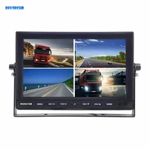 DIYSECUR DC12V-24V 10 дюймов 4 Сплит Quad ЖК-экран цветной видео монитор экран для системы видеонаблюдения