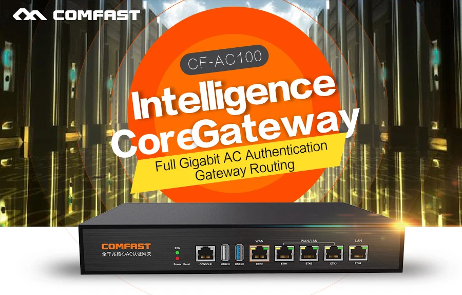 COMFAST полный Gigabit Core Gateway AC шлюз контроллера MT7621 Wi-Fi менеджер проекта с 4*1000 Мбит WAN/LAN порт 880 МГц CF-AC100