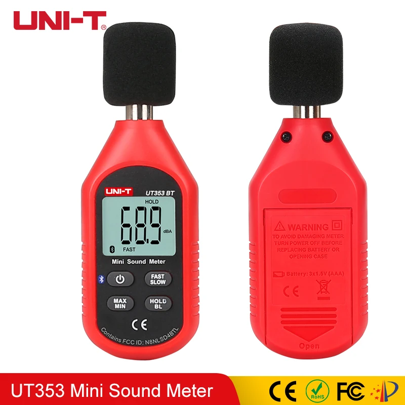 UNI-T UT353 Mini Sound Level Meter 30~130dB Noise Measuring Instrument db Meter Digital Voice Decibel Monitor LCD Backlight UNI-T UT353 Mini Sound Level Meter 30~130dB Noise Measuring Instrument db Meter Digital Voice Decibel Monitor LCD Backlight