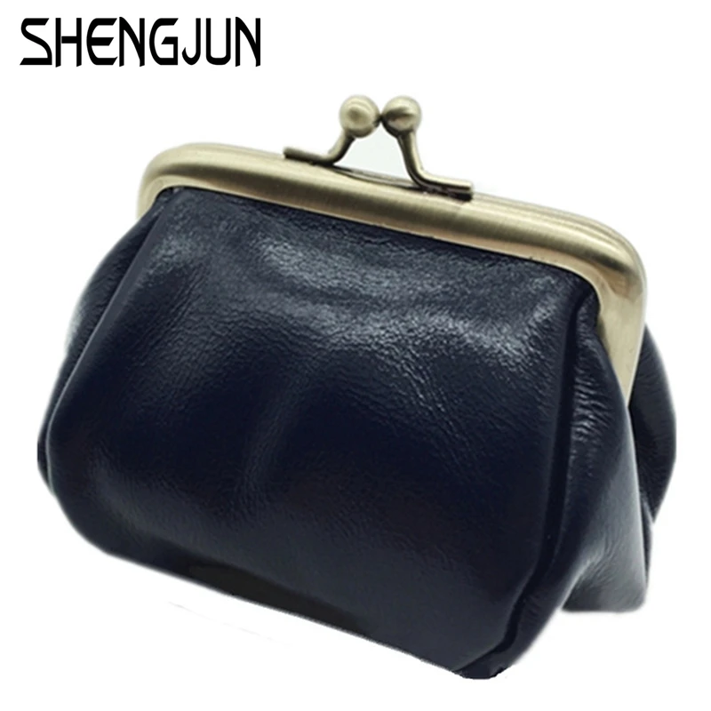 

Vintage high quality Genuine Leather Women Mini Coin Purse Female Retro Handmade Metal Hasp Wallet Ladies Clutch Purses WQB-128