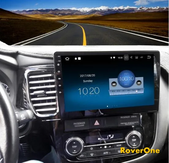 RoverOne для Mitsubishi Outlander Android 9,0 Авторадио автомобильный мультимедийный плеер gps навигация головное устройство без DVD