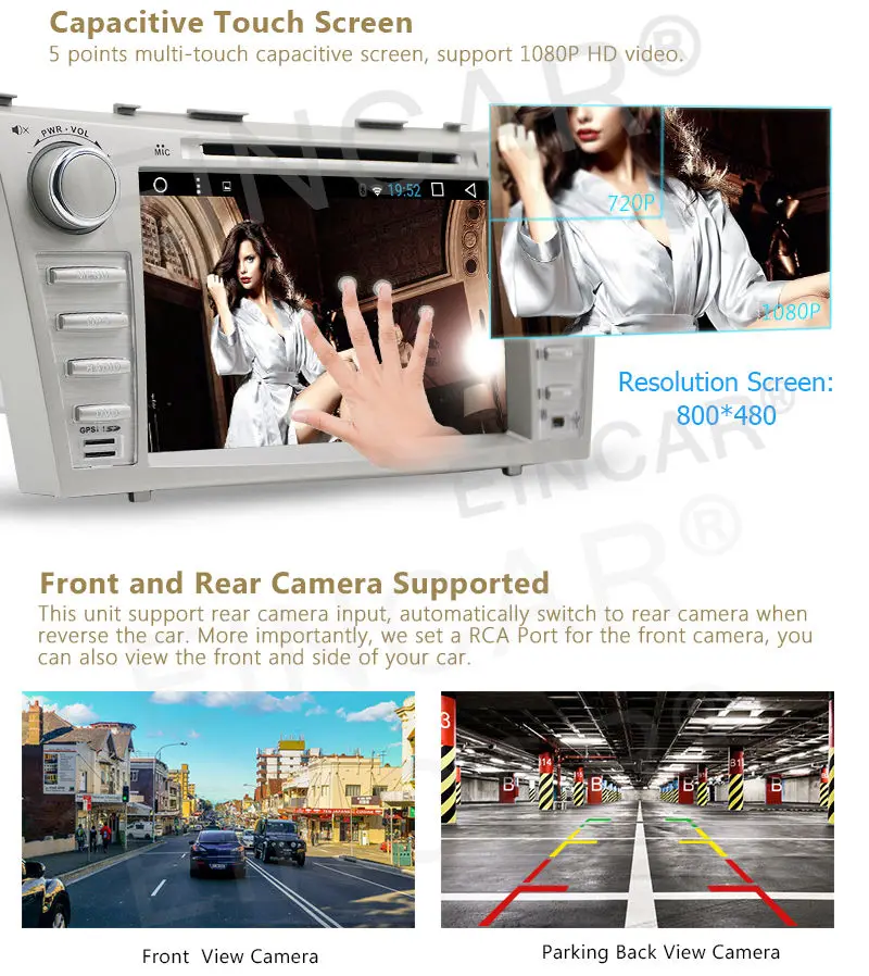 Best Android6.0 OS 8" Car DVD Player Radio Stereo GPS Wifi for Toyota Camry 2007-2012 12