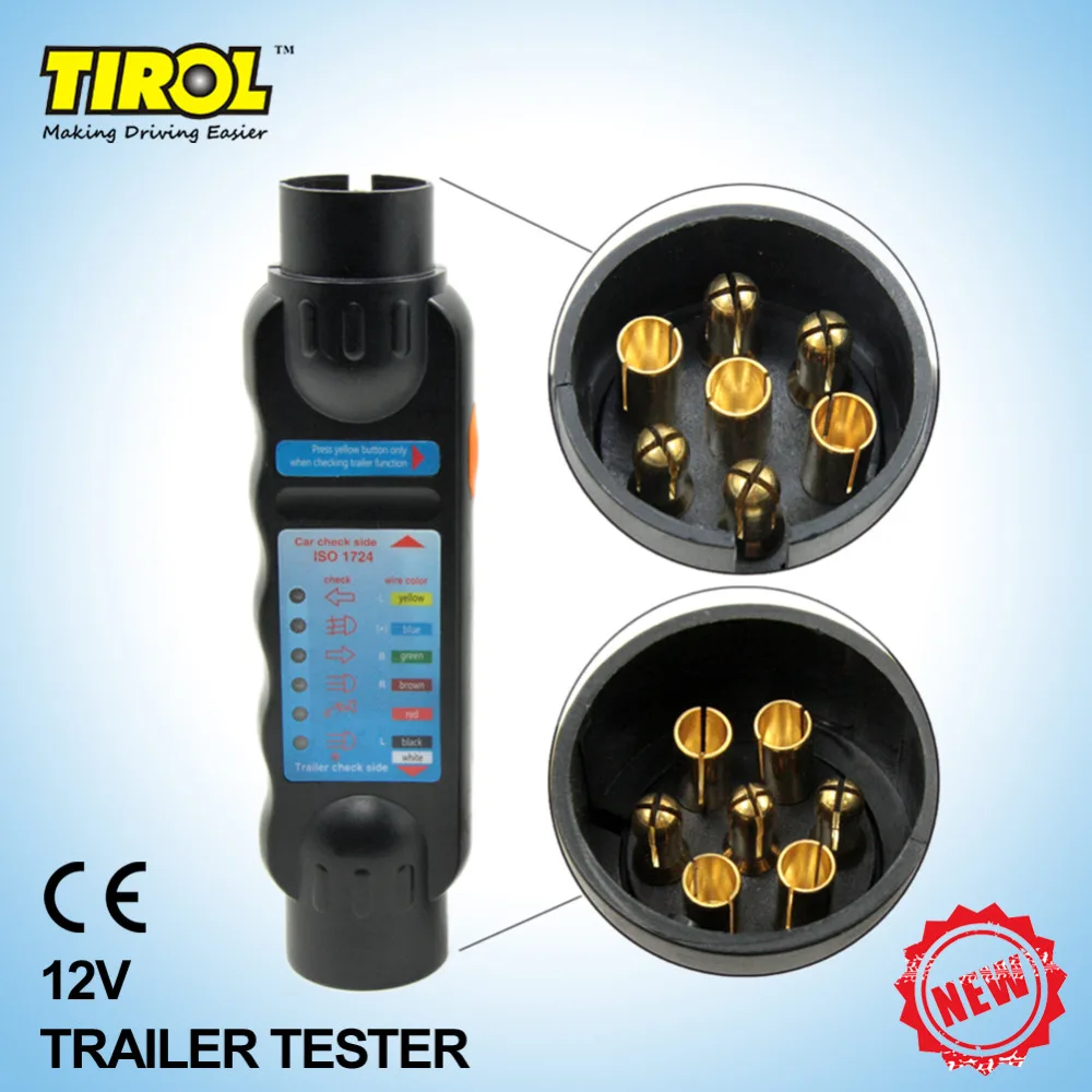 Towing And Hauling Trailer Light Wiring Circuit Tester For 7 Pin Cable Plug Socket Car Boat Caravan