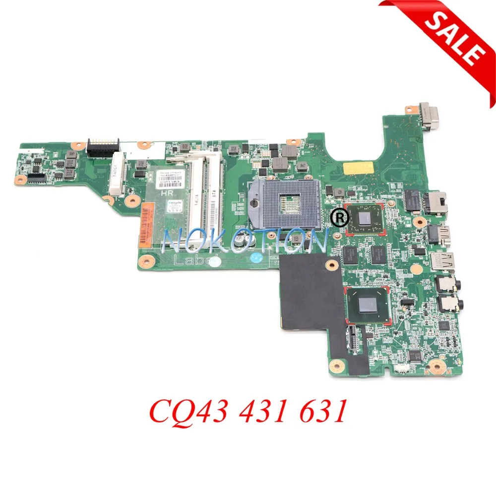 Материнская плата Nokotion 646672-001 для ноутбука HP CQ43 431 631 материнская HM65 DDR3 HD 7400M |