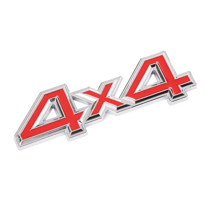 3D металлическая наклейка на автомобиль 4x4 Эмблема для джипа Патриот Вранглер Grand Cherokee Compass Prado автомобильный Стайлинг - Название цвета: sliver and red