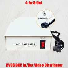 AC110V 220 В 4 в 8 из композита BNC разъем видео дистрибьютор 4-8CH Video Splitter усилитель для видеонаблюдения Камера Системы