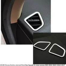 Per Suzuki S-cross scross SX4 2014 2015 2016 2017 auto anteriore Uscita Aria condizionata Vent styling contorno copertura telaio trim 2 pcs