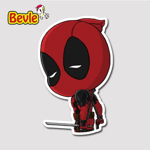 

Bevle 9259 Dc Hero Deadpool Super Heroes Tide Waterproof Stickers Laptop Luggage Car Graffiti Cartoon 3M Sticker DIY