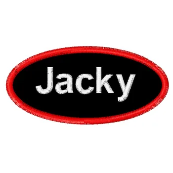 

76.2MM X 35MM School badges Baby name name embroidery black patch felt applique