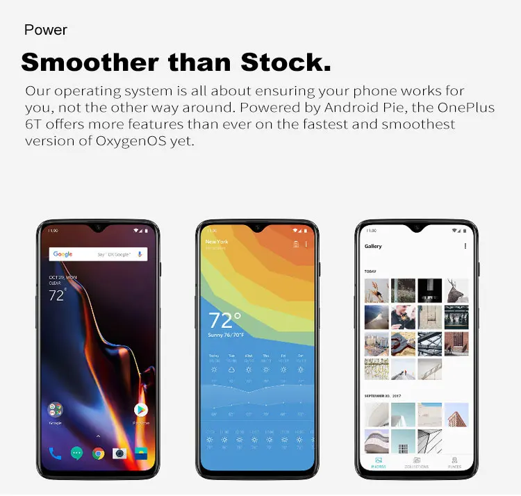 ONEPLUS 6T A6010 8GB RAM 128GB ROM Qualcomm Snapdragon 845 2.8GHz Octa Core 6.41 Inch 2.5D AMOLED Corning Gorilla Glass 6 FHD+ Full Screen Dual Camera Android 9.0 4G LTE Smartphone