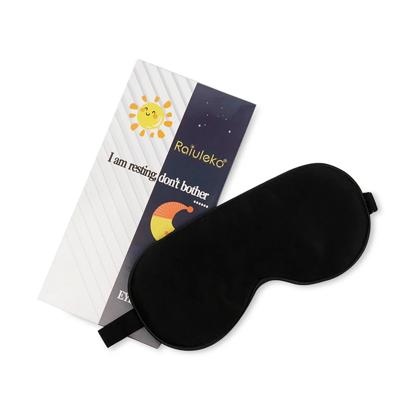 

Eyeshade 100% Natural Silk Sleeping Eye Cover Mask Shade Sleep Mask Black Bandage on Eyes for Sleeping Care