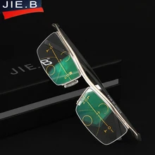 JIE. B титановый сплав магнитные Мультифокальные Прогрессивные очки для чтения мужские диоптрийные дальнозоркие очки Gafas De Lectura