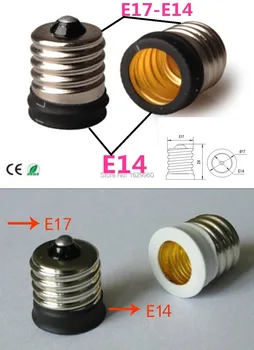 

2pcs E17 to E14 Base Holder Socket Led Light Lamp Bulb Adapter Converter Wholesale free shipping