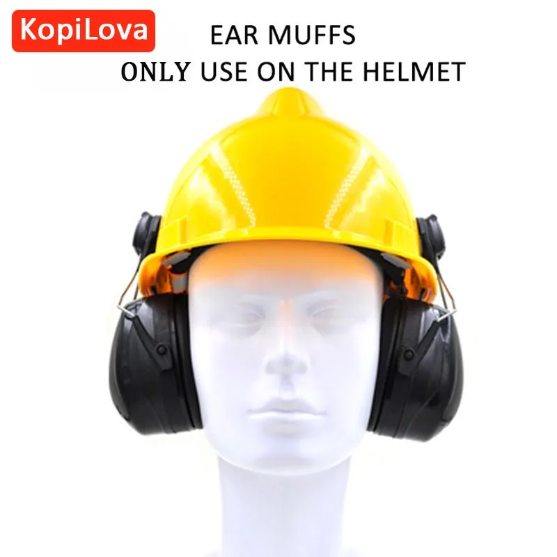 

KopiLova 10pcs Ear Muffs Ear Protector Industry Anti Noise Hearing Protection Sound Proof Earmuff Only Use on Helmet