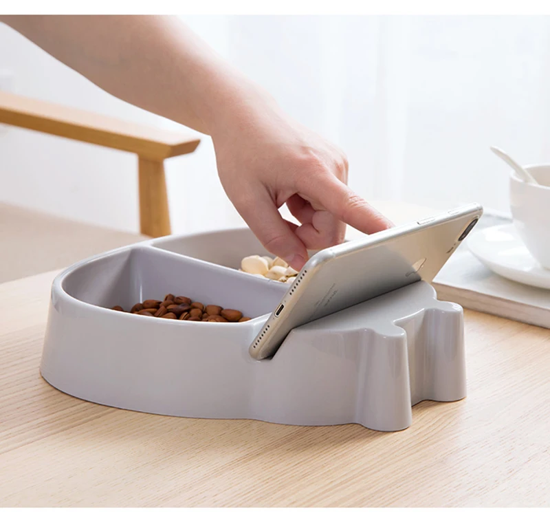 Multifunctional Plastic Lattice Snacks Food Fruit Storage Box Dish Tabletop Grocerie Storage Plate Organizer B2