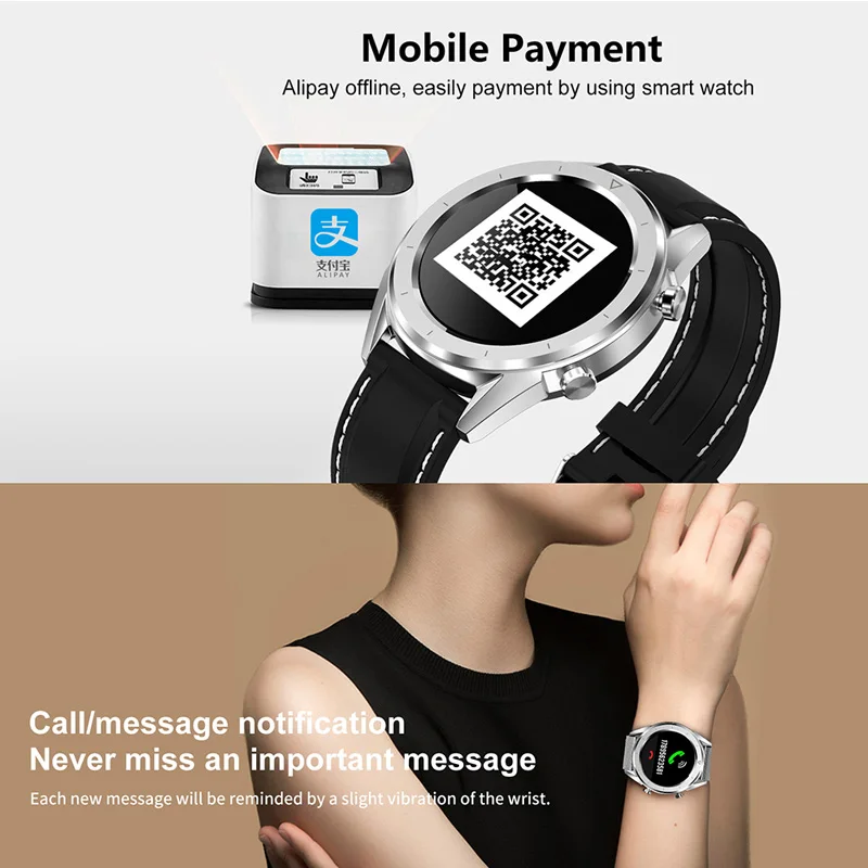 DT28 Smart Watch Men IP68 Waterproof ECG Heart Rate Monitor Fitness Tracker Wristband Smart Band Sport Bracelet for Android IOS