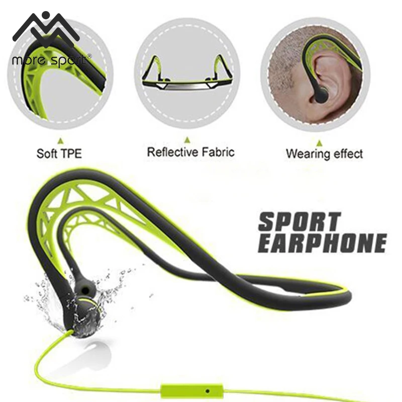 MS New Neckband Sports Earphones Waterproof Headphones Stereo Headset
