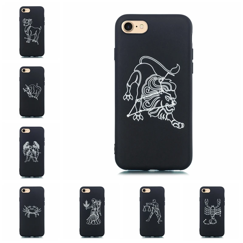 

Twelve constellations black candy soft tpu phone case for Samsung galaxy s8 9 10 plus s10e case for Samsung note 9 phone cover