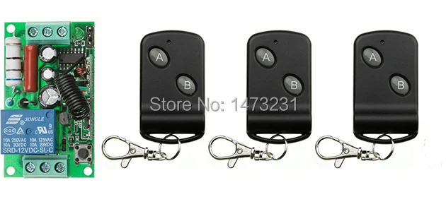 

NEW AC220V 1CH 10A 1PCS Receiver +3PCS Transmitter RF Wireless Remote Switch teleswitch Momenrary Toggle Latched Adjustable