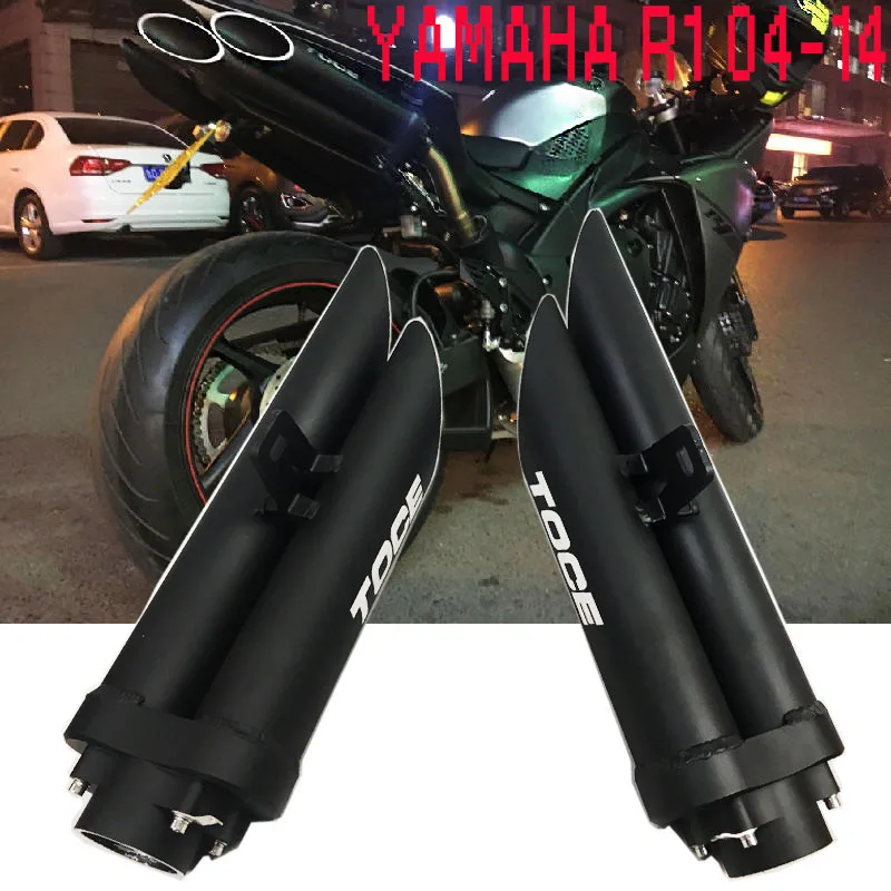 

TOCE Motorcycle Full Exhaust System Left Right Side Muffler Mid Pipe For YAMAHA R1 2004 2005 2006 2007 2008 2009-2014 YZF-R1