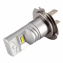 2 шт. H7 светодиодный лампа 80 Вт 1600LM белый 6000 К высокое Мощность туман фары DRL дневного вождения луковицы 2 двусторонняя всего 6 шт. CSP светодиодный чипы