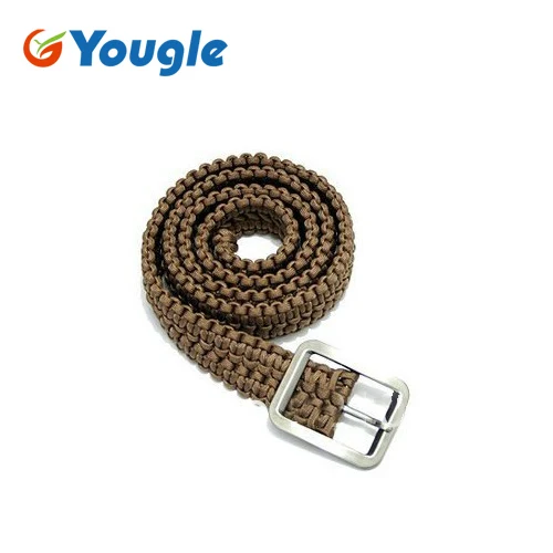 

Survival 550 Paracord Parachute Cord Belt Hand-made with Solid Steel Belt Buckle
