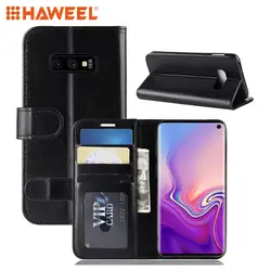 HAWEEL для Galaxy S10 Lite чехол телефона по горизонтали Флип кожаный чехол чистый случай защитная оболочка для samsung