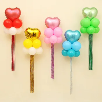 

combination Heart foil balloon &Latex balloons &Rain curtain, Wedding decorations party supplies room decorative mix 30 sets/lot