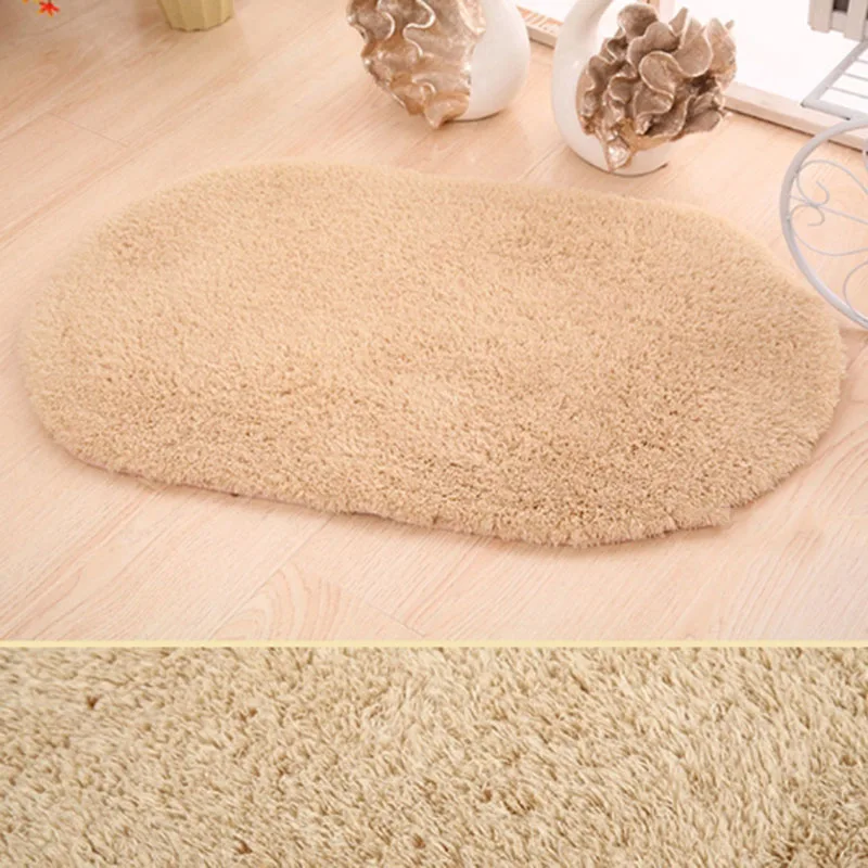 40*60cm Solid Oval Carpet For Bedroom Living room Kitchen Parlor Bathroom Rug Mat Floor Mats Home Decor Decoration | Дом и сад