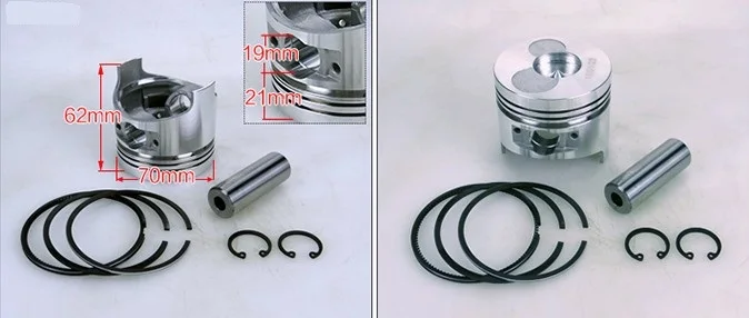 PISTON KIT 70MM YANMAR L48 170F DIESEL 0