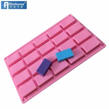 20 отверстий прямоугольная силиконовая форма для мыла diy Образец формы для мыла лоток для льда Форма для шоколада силиконовая форма для мыла