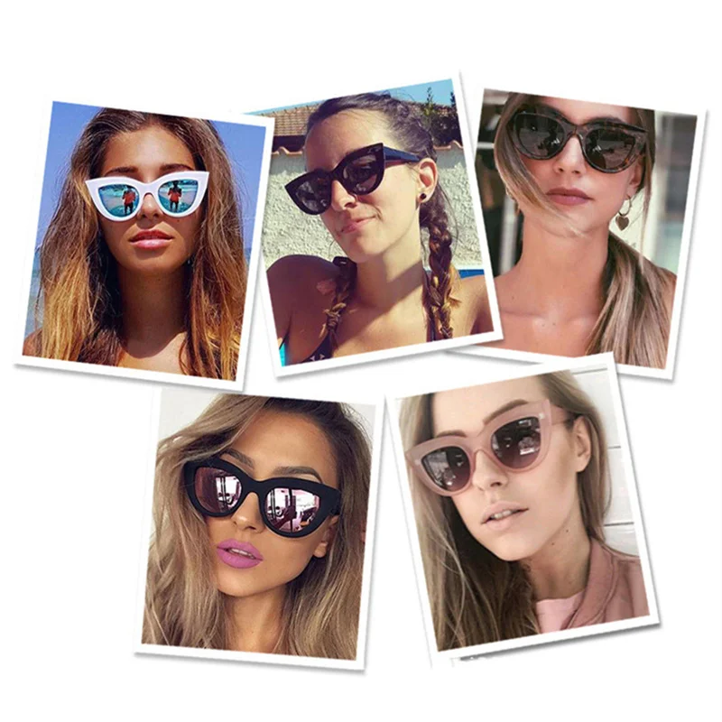 Кошачий глаз солнцезащитные очки женские брендовые дизайнерские CatEye стильные очки ретро солнцезащитные очки UV400 оттенки очки