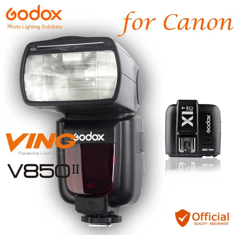 

Godox V850II GN60 HSS 2.4G Wireless X System Flash Speedlite Li-ion battery+Trigger Transmitter For Canon 5d 6d mark iii 70d 1d